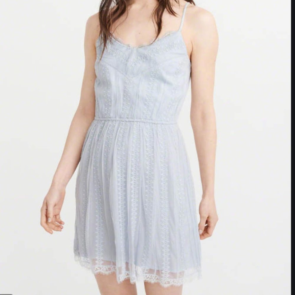 Embroidered Mesh Lace Dress
